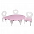 Набор мебели для кукол Шик: стол + стулья, цвет: розовый  - миниатюра №1